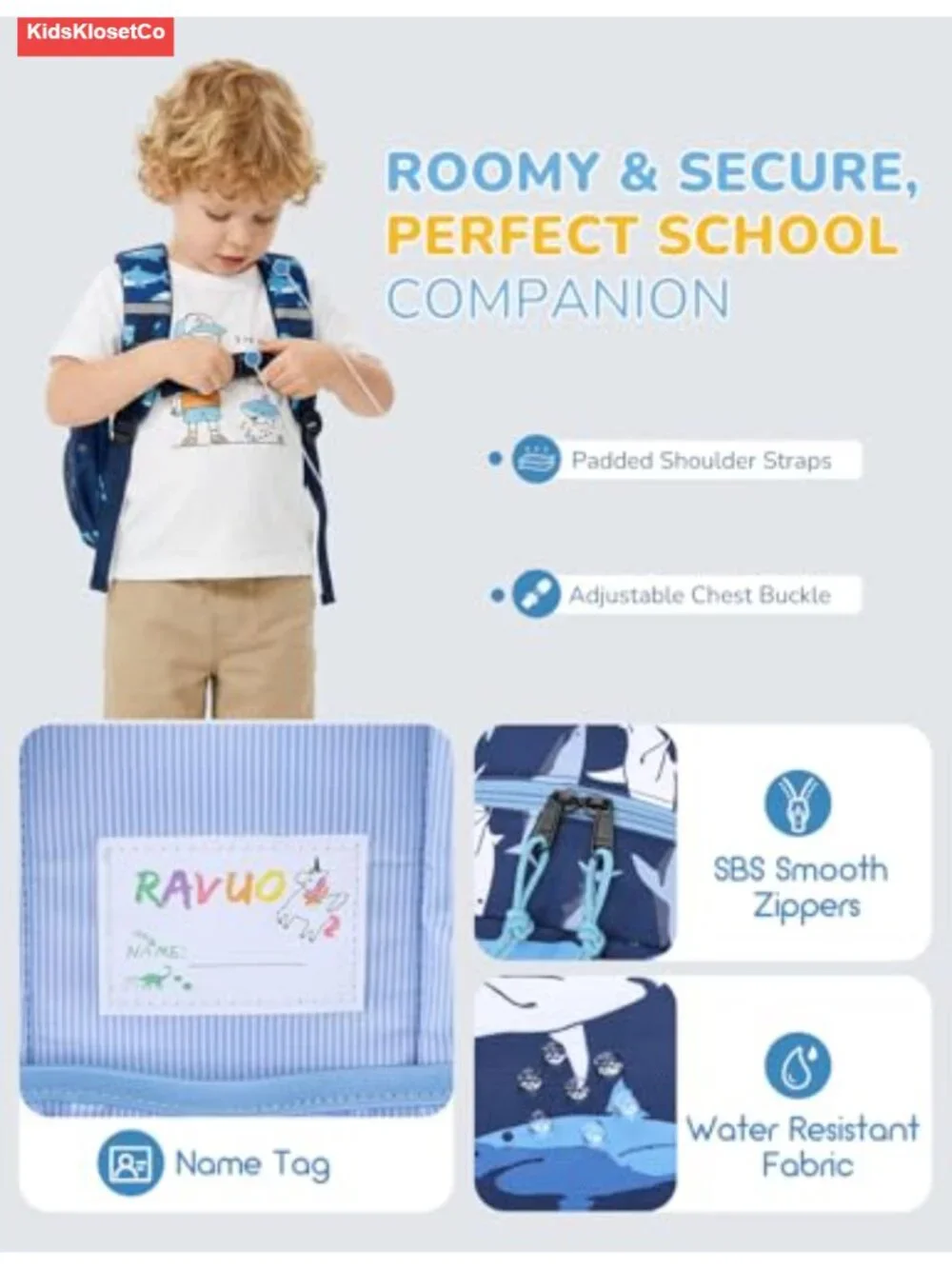 Toddler Backpack for Boys, 12